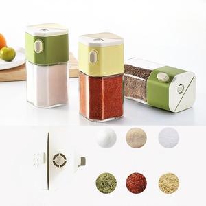Pot à épices en verre de qualité alimentaire moderne à double usage de 200 ml avec salière intégrée pour la cuisine - Stockage d'épices, sel, sucre, herbes - Modèle SJ01 - Product Image 1