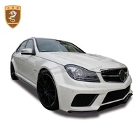 Kit de carrosserie pour pare-chocs de voiture, accessoire pour voiture, pour mercedes classe C W204 C63, série noire, 2012 — 2014