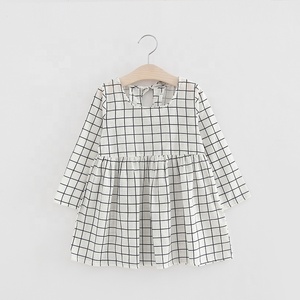 Filles d'été Robes Enfants Plaid Élégant-Princesse Robe Bébé Fille Fleur Imprimé Robe 2 3 4 5 6 7 Ans Enfants Automne Vêtements - Product Image 4