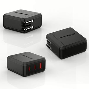 อะแดปเตอร์ชาร์จ GaN พับได้ 65W แบบ US Plug ชาร์จเร็ว QC3.0 2C+A ช่องเสียบ USB-C คู่ สำหรับเดินทาง - Product Image 4
