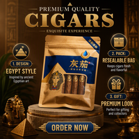 Sachet personnalisé avec logo imprimé, petit emballage pour cigares, fermeture à glissière, sécurité, gaufrage, sac à tabac, étui à cigares, humidor transparent