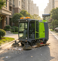 Balayeuse de voirie électrique à faible bruit pour l'extérieur