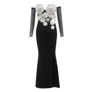 Order Online Black Net Gown Dress Luxury Material, Customizable Size |  Alibaba.com