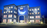 Éclairage extérieur étanche pour façade de bâtiment, éclairage architectural LED personnalisé pour façade, solution d'éclairage de façade