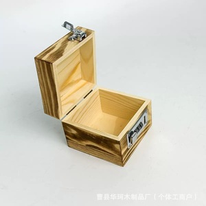 Caja de Almacenamiento de Madera con Cerradura, Organizador de Joyas de Madera Maciza con Tapa Abatible y Cerradura, Caja de Escritorio Hecha a Medida - Product Image 4