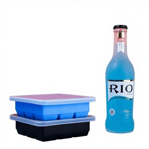 Molde para Cubitos de Hielo Doméstico con Tapa Antiderrames, 9 Compartimentos, Fácil de Desmoldar, Cubitos de Hielo Grandes - Product Image 1