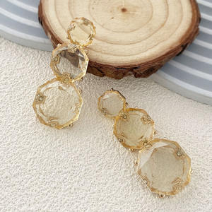 Faceted Transparent <b>Resin</b> <b>Earrings</b> for Women - Product Image 5
