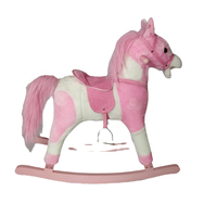 Bas prix haute praticabilité décoratif grand cheval en peluche jouet anti-dérapant en peluche cheval à bascule