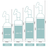 Fabrication de flacons en plastique PET blanc avec pompe à mousse pour mousse nettoyante pour le visage de 100 ml et 120 ml