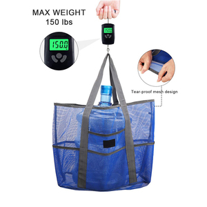 Sac de plage en maille grande taille élégant, sac à main de plage en maille transparente, sac fourre-tout pour le shopping - Product Image 2