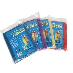 Einweg-Regenmantel Poncho 100% wasserdicht mehrfarbig für erwachsene Frauen Männer Tasche Hosen wasserdicht