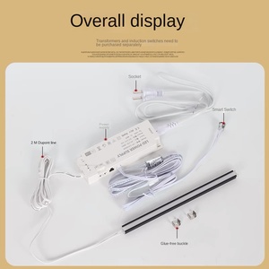 Embedded Strip Light for <b>Wardrobe</b> Wine Cabinet & <b>Shoe</b> Cabinet-Inductive Solderless Dimmable 6000 Series Aluminum 6000K Daylight - Product Image 6