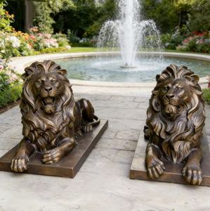 Estatua <span class=keywords><strong>de</strong></span> León <span class=keywords><strong>de</strong></span> Bronce Personalizada <span class=keywords><strong>de</strong></span> Alta Calidad, Escultura Metálica Decorativa para Jardín - Product Image 5