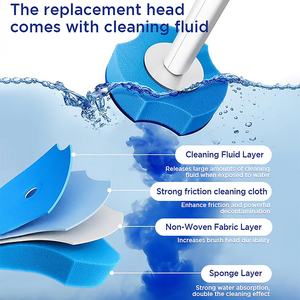 Spazzola per WC USA e Getta Joybos a Parete, Set Multifunzione da Muro con Spugne, Porta Spazzola e Manico Lungo - Product Image 6