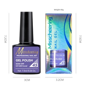 Cat kuku <span class=keywords><strong>Gel</strong></span> LED UV warna-warni 66 7.5ml, cat kuku pernis rendam Semi permanen tahan lama untuk manikur seni kuku desain kosmetik