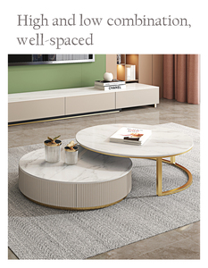 Đồ Nội Thất Nhà Thiết Kế Đơn Giản Gỗ Hiện Đại Trắng Có Độ Bóng Cao TV Đứng Tủ Cho Phòng Khách Bàn Cà Phê - Product Image 4