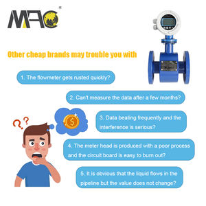 4 ~ 20mA RS485 pengukur arus elektromagnetik magnet bertenaga baterai pengukur aliran magnetik lubang penuh - Product Image 5