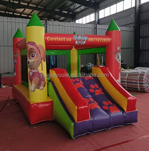 Château gonflable compact très populaire pour enfants, maison de <span class=keywords><strong>jeu</strong></span> gonflable avec toboggan pour fêtes et sautades - Product Image 3