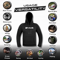 Blouson de moto BYKR toutes saisons CE blindé en Cordura respirant avec capuche unisexe pour motards adultes et pilotes de course automobile 2,5 livres ASIN