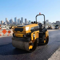 Compacteur routier vibrant à double tambour de 5 tonnes, hydraulique intégral, diesel, pour asphalte, facile à utiliser