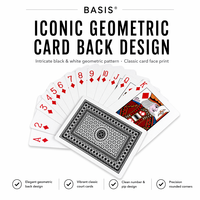 Cartes à Jouer Classiques Personnalisées OEM/ODM, Jeu de 54 Cartes, Dos Géométrique, Coins Arrondis, Finition Vernie, Tailles Personnalisées, Boîte en Papier