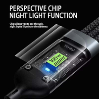 Cable de Carga Rápida 3 en 1 de 100W con Conectores Micro-USB, Revestimiento de Nailon Resistente y Blindaje Trenzado de 2m para Teléfonos Móviles
