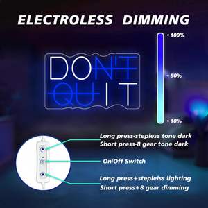Letrero Luminoso LED 'DONT QUIT' para Decoración de Pared, Regulable, para Hogar, Centro Comercial, Cuarto de Hombre, Oficina, Gimnasio - Product Image 5
