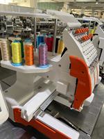 Machine à broder informatisée à tête unique DS-CTM1201, 15/12 aiguilles, pour casquettes, t-shirts, vêtements finis et broderie plate