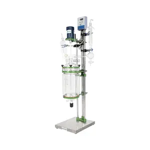 High-performance 5 L glass reactor Jacketed glass reactor 5 L with cooling coil condenser