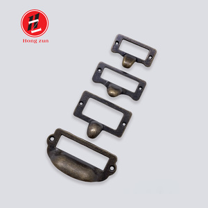 Hong Zun <b>Drawer</b> Handles Rectangle Zinc Alloy Antique Style Traditional Hardware Accessories - Product Image 2