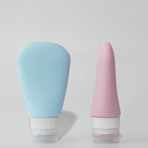 Set de viaje de botellas de silicona ecológicas, fáciles de transportar, para champú, botella de silicona suave y flexible. - Product Image 2