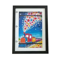 Cadres d'art pour enfants, ouverture frontale, interchangeables, en bois, écologiques, à fixer au mur, pour affiches, photos, dessins