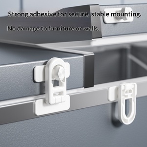 Verrou de sécurité enfant en bois pour réfrigérateur, <span class=keywords><strong>four</strong></span>, micro-ondes, tiroir, sans perçage, multifonctionnel, protection bébé - Product Image 4