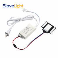 Cermin Lampu LED Pintar Tegangan Tinggi AC220V yang Dapat Disesuaikan, Sakelar Sentuh Induktif ON/OFF Satu Tombol, LED Biru/Putih, Beban Maksimum 150W