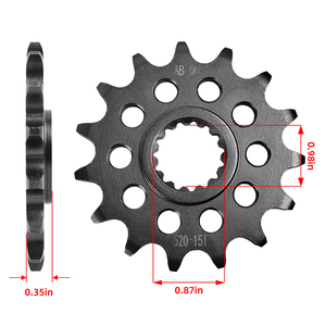 Piñón delantero de carburación forjada 520-15T para <span class=keywords><strong>KTM</strong></span> 250 300 380 400 <span class=keywords><strong>450</strong></span> EXC <span class=keywords><strong>Enduro</strong></span> Nueva condición Compatible 520 525 530 EXC <span class=keywords><strong>Enduro</strong></span> - Product Image 2