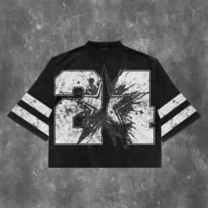 ชุดวอร์ม2ชิ้นสำหรับผู้ชายเสื้อเชิ้ตลายกราฟิกสำหรับฤดูร้อนพิมพ์โลโก้ออกแบบได้ตามต้องการจากโรงงาน - Product Image 3