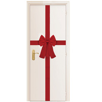 Grand nœud rouge suspendu pour porte, ruban de décoration pour mariage, Noël, fêtes, porte d'entrée, décorations de maison, Nouvel An, fournitures DIY