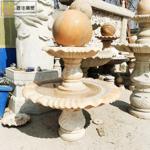 Fuente de Agua Tallada en Piedra Jiahua, Estilo Europeo, Decoración de Jardín, Villa, Paisaje, Duradera - Product Image 2