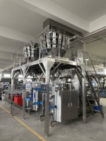 Nouvelle machine d'emballage automatique VFFS à mouvement continu haute vitesse pour le remplissage, l'étiquetage et l'ensachage de sachets de dragées, d'aliments soufflés et de produits secs