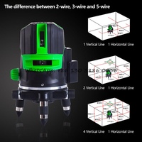 Mini Machine de nivellement Laser, niveau Laser vert rotatif 360 degrés 2/3/5 lignes, Rechargeable