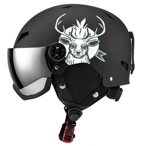 Casco <span class=keywords><strong>de</strong></span> Esquí y Snowboard Eastinear para Adultos con Visera Integrada, Diseño <span class=keywords><strong>de</strong></span> Gato <span class=keywords><strong>de</strong></span> Dibujos Animados, Material PC/EPS, Dial Ajustable - Product Image 6