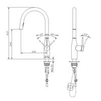 Robinet de cuisine commercial sans plomb, design contemporain, en acier inoxydable, à montage sur comptoir, monotrou, vente en gros usine OEM