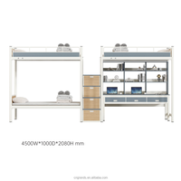 Lit superposé tout en acier, montage facile sans vis, taille personnalisée, simple, double, triple, quadruple, pour usine, école, dortoir, appartement, meubles