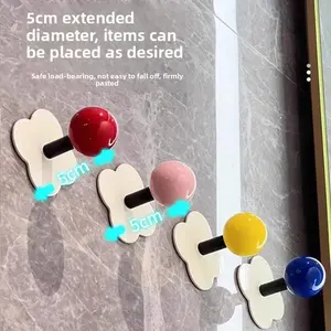 Home Use Seamless Door Back Adhesive Hook No Punching Strong Load Bearing Bathroom <b>Wall</b> Hanging <b>Clothes</b> Hook - Product Image 5