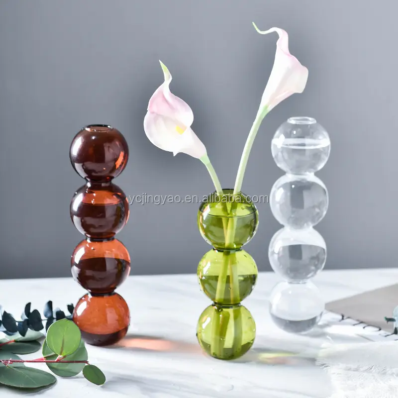 Vase à fleurs en boule de cristal, dispositif d'arrangement de fleurs, boule hydroponique de verre, Art floral, décoration de maison