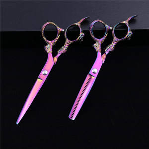 Ciseaux à cheveux Moon Dance 62 mm en acier inoxydable 440C, lame tranchante, manche long, ciseaux de coiffure professionnels, manche irrégulier - Product Image 5