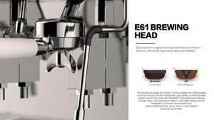 Machine à expresso professionnelle LEGEND Q2 à double groupe, chaudière en cuivre, tête de brassage E61, 12L, 9 bars, garantie 1 an - Product Image 5