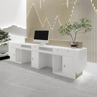 LR-RD-046 Nouveauté Réception de luxe Réception de style nordique Comptoir de réception personnalisable pour la réception d'entreprise