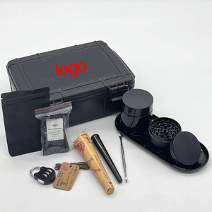 Manufacturer Smell proof stash box kit Waterproof Smoking kit with grinder tray