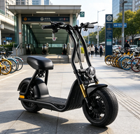 Skuter Listrik Mini Citycoco 2026 Baru 1000W untuk Dewasa, Perjalanan Kota, Rangka Baja, Rem Cakram